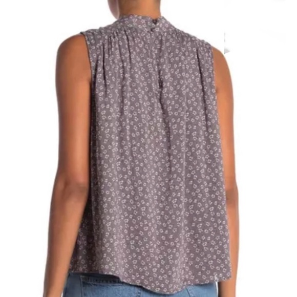 NWT Anthropologie Cloth and Stone Liane Floral Blouse Gray Motif Sz S - Picture 6 of 14